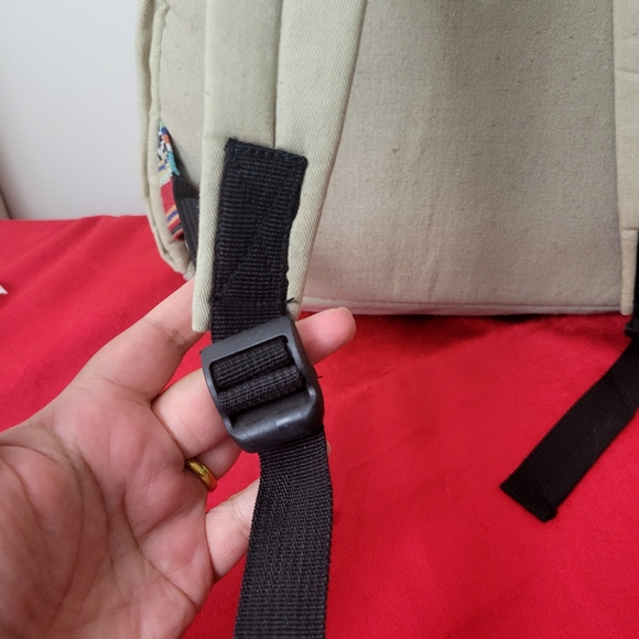 Moving sale final price Handmade Hemp & Cotton Patchwork Backpack - Picture 7 of 7